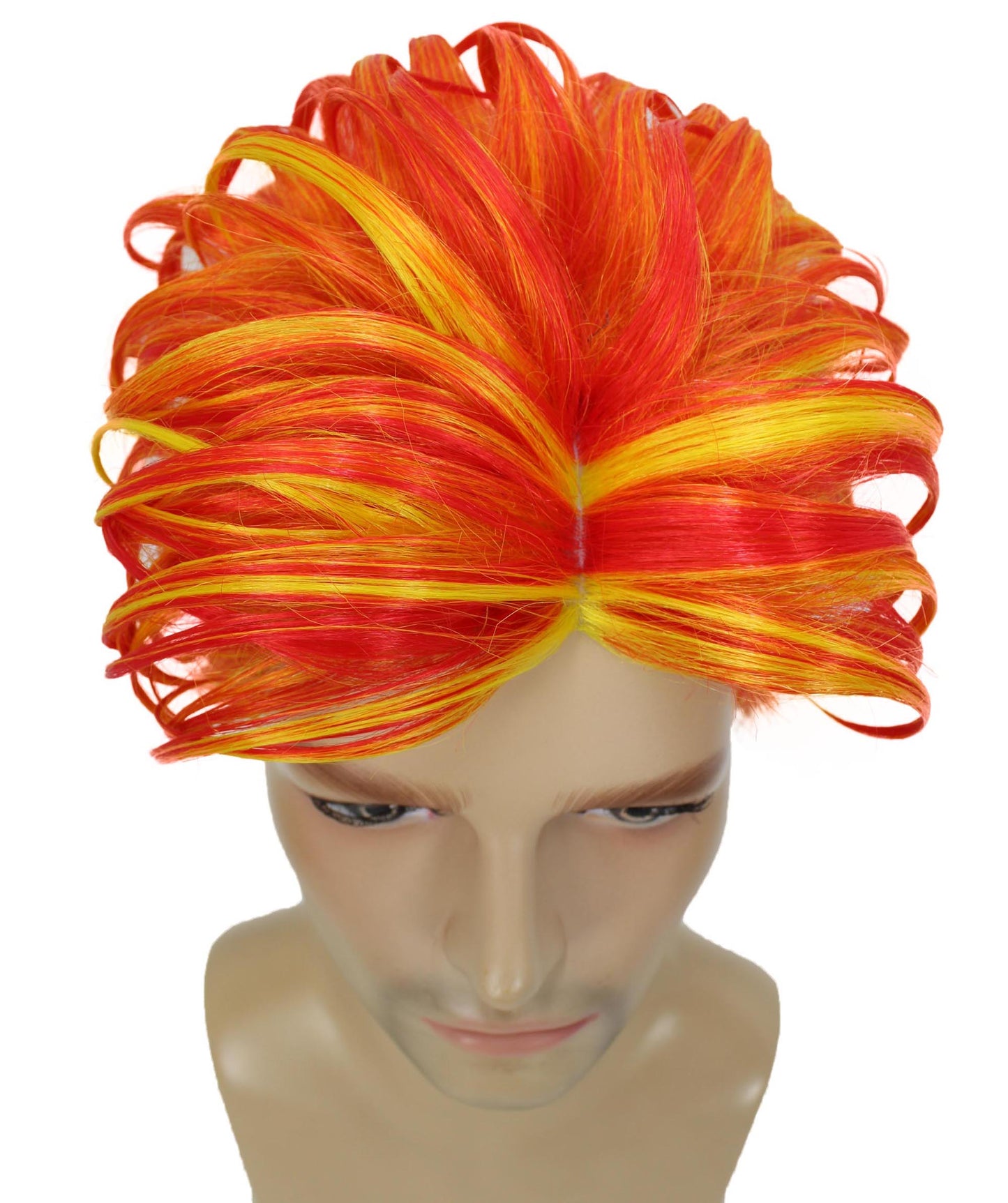 90's Rave Guy | Men's Short Gelled Middle Part | Halloween Wig | Multiple colors | Flame-Retardant Synthetic Fiber