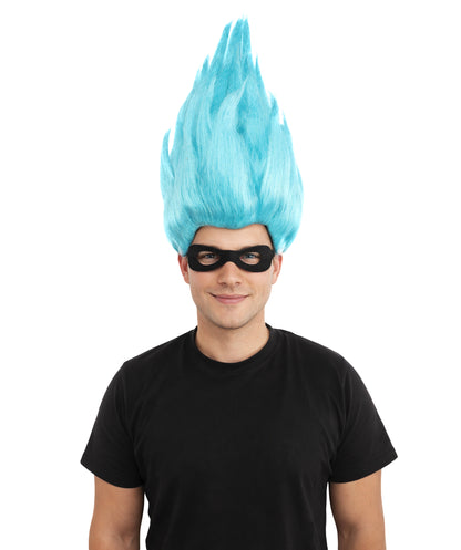 HPO Animated Movie Supervillain Wig , Troll Wig , Premium Breathable Capless Cap