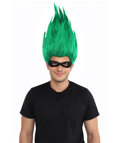 HPO Animated Movie Supervillain Wig , Troll Wig , Premium Breathable Capless Cap