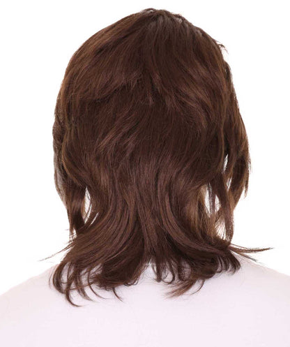 HPO 80's Mullet Wig | Brown Retro Wigs | Premium Breathable Capless Cap