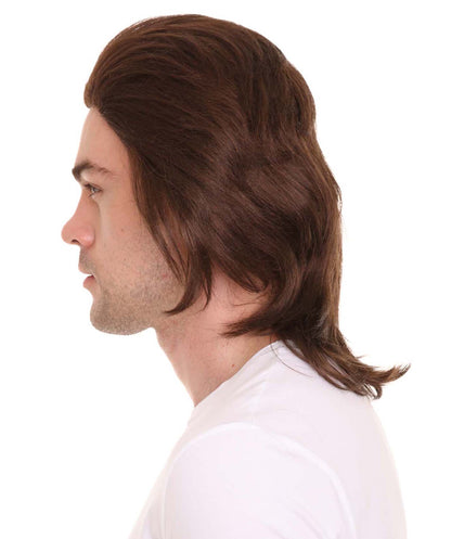 HPO 80's Mullet Wig | Brown Retro Wigs | Premium Breathable Capless Cap