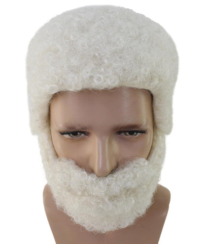 Uncle Wig with Full Beard Set | White TV/Movie Wigs | Premium Breathable Capless Cap