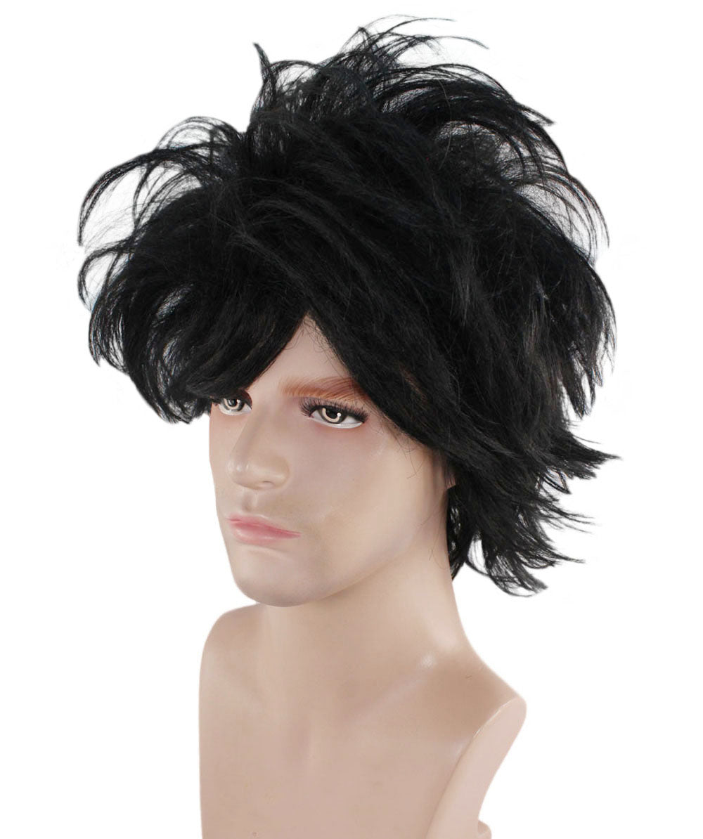 Edward Wig | Black TV/Movie Wigs | Premium Breathable Capless Cap