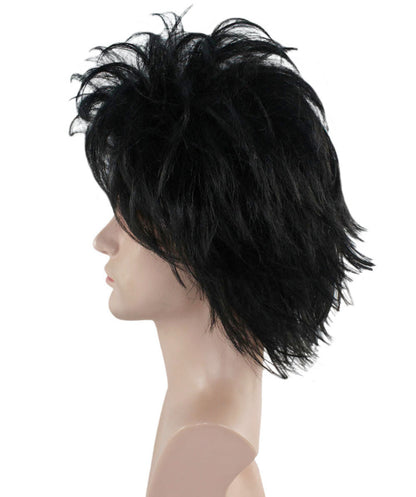 Edward Wig | Black TV/Movie Wigs | Premium Breathable Capless Cap