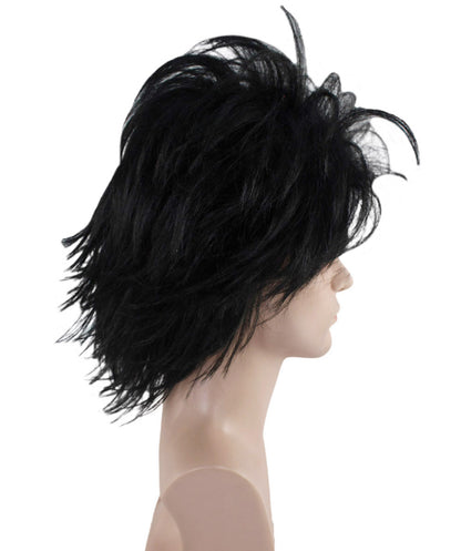 Edward Wig | Black TV/Movie Wigs | Premium Breathable Capless Cap