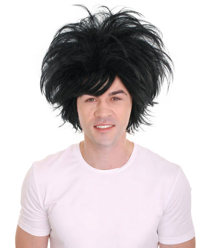 Edward Wig | Black TV/Movie Wigs | Premium Breathable Capless Cap