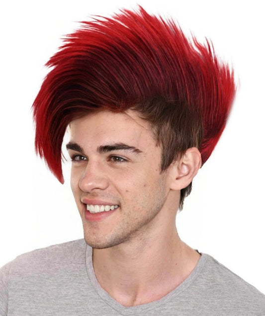 Mohawk Wig | Red & Black Halloween Wig ACCESSORIES