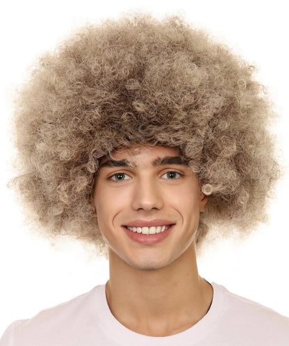 Afro Brown Wig | Super Jumbo Afro Fancy Halloween Wigs | Premium Breathable Capless Cap Design