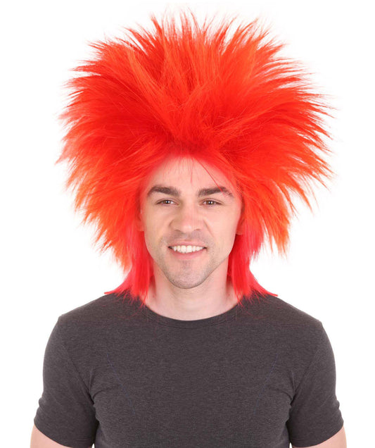 Neon Red One Size Wig