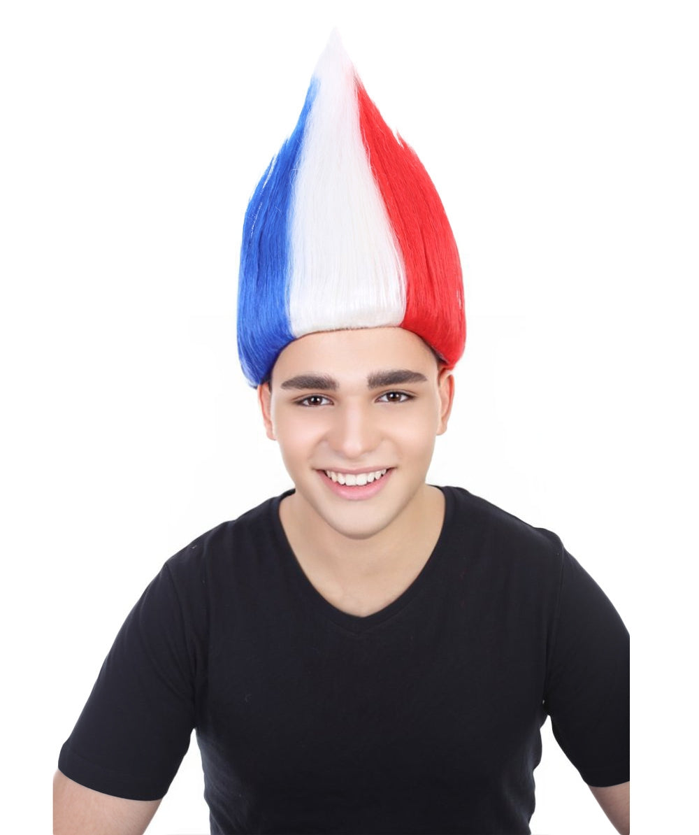 Unisex Flag Troll Wigs Collections | 16 Countries Wig | Sports Wigs | Premium Breathable Capless Cap