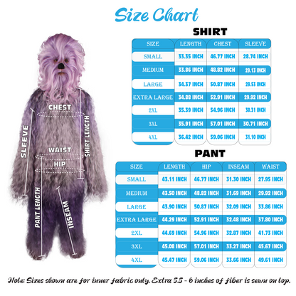 Unisex Hairy Warrior Ape Military Leader Resistance Fighter Multiple Colors Option Cosplay Costume and Wigs Bundle