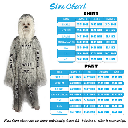 Unisex Hairy Warrior Ape Military Leader Resistance Fighter Multiple Colors Option Cosplay Costume and Wigs Bundle