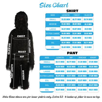 Unisex Hairy Warrior Ape Military Leader Resistance Fighter Multiple Colors Option Cosplay Costume and Wigs Bundle