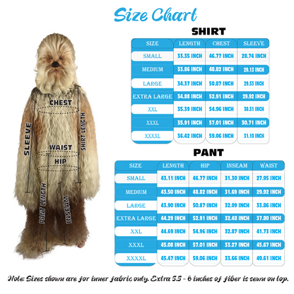 Unisex Long Hairy Warrior Ape Military Leader Resistance Fighter Multiple Colors Option Cosplay Costume and Wigs Bundle