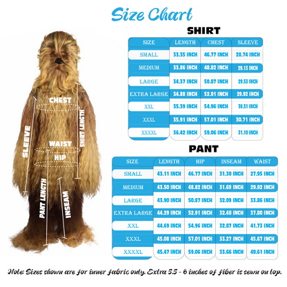 Unisex Long Hairy Warrior Ape Military Leader Resistance Fighter Multiple Colors Option Cosplay Costume and Wigs Bundle
