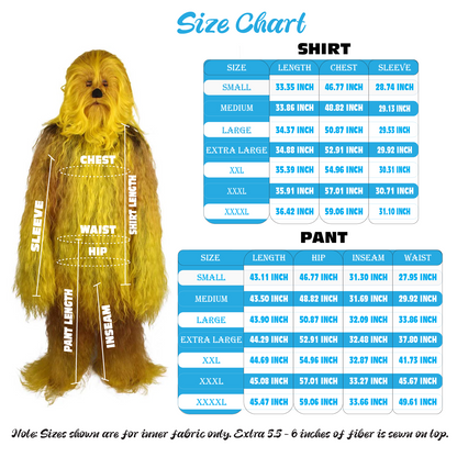 Unisex Long Hairy Warrior Ape Military Leader Resistance Fighter Multiple Colors Option Cosplay Costume and Wigs Bundle