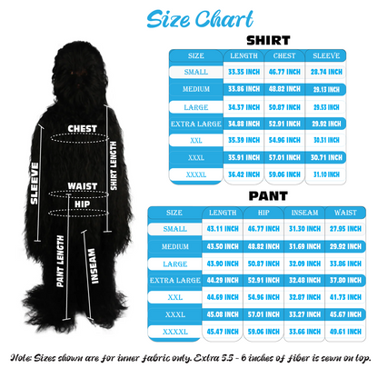 Unisex Long Hairy Warrior Ape Military Leader Resistance Fighter Multiple Colors Option Cosplay Costume and Wigs Bundle
