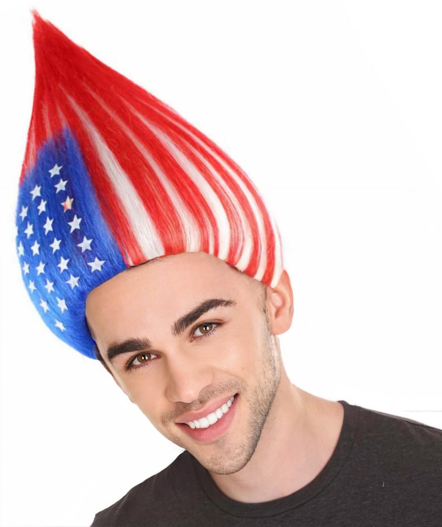 Unisex Flag Troll Wigs Collections | 16 Countries Wig | Sports Wigs | Premium Breathable Capless Cap