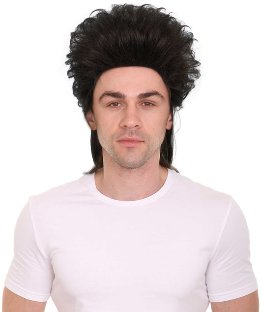 HPO Men’s spike wigs, perfect for Halloween, Flame-retardant synthetic fiber