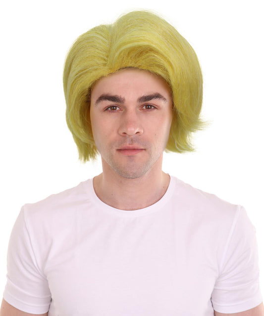 Men's Short Blonde Wig | Perfect for Halloween | Flame-retardant Synthetic Fiber