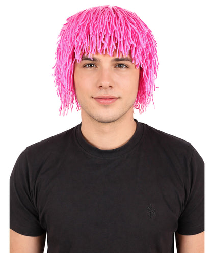HPO Men's Medium Red Wig | Perfect for Halloween | Flame-retardant Wille Fiber