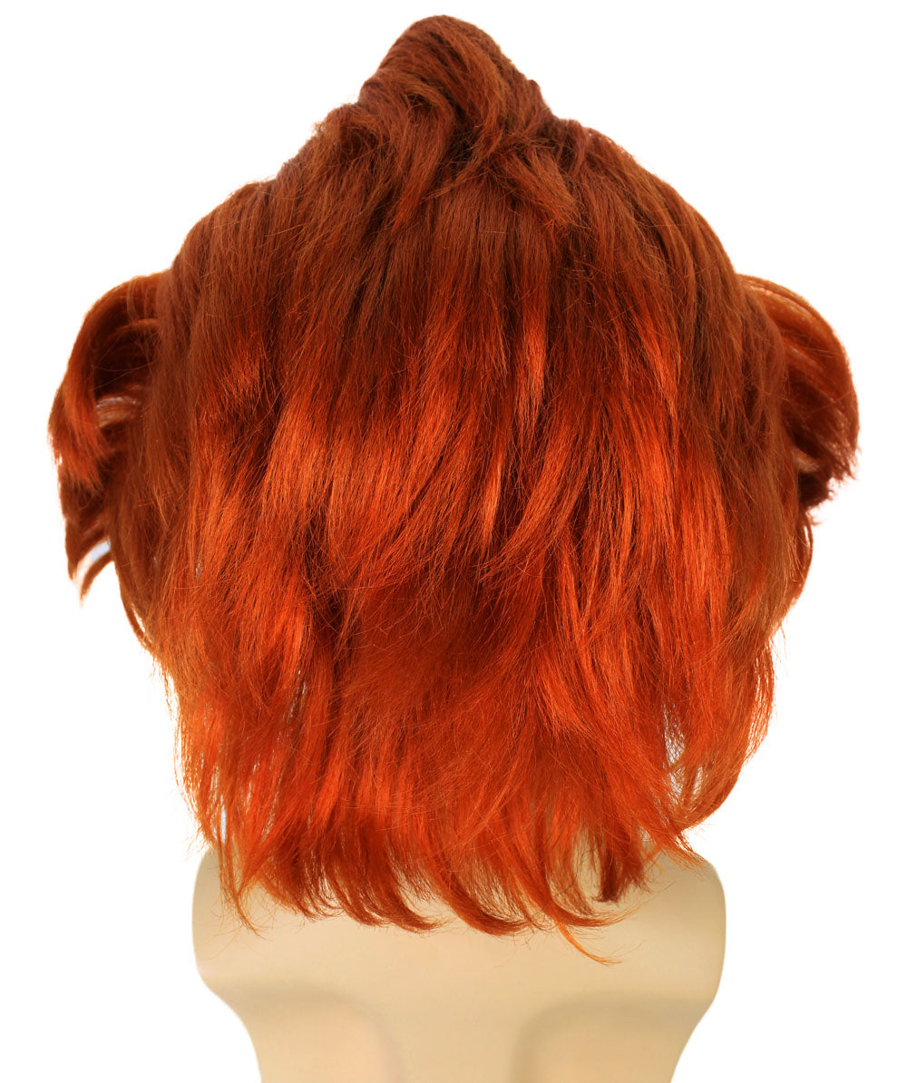 Mad Clown Horror Wig | Men's The Dancing Clown Orange Bald Cap