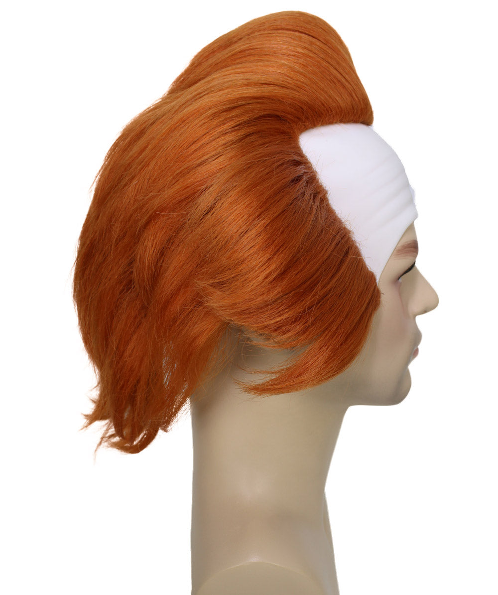 Mad Clown Horror Wig | Men's The Dancing Clown Orange Bald Cap