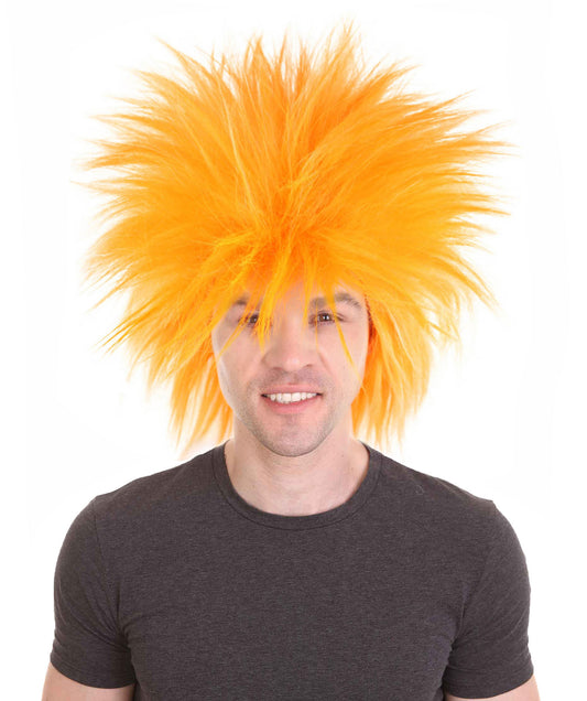 80S Men Rock Orange Style Wig (Orange) HM-139