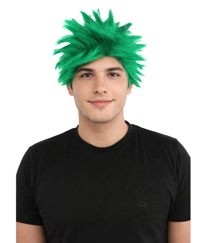 HPO Adult Men's Japanese Superhero Manga Spiky Wig |  Multi Color Options