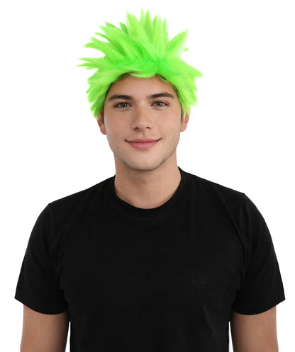 HPO Adult Men's Japanese Superhero Manga Spiky Wig |  Multi Color Options