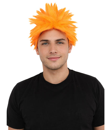 HPO Adult Men's Japanese Superhero Manga Spiky Wig |  Multi Color Options