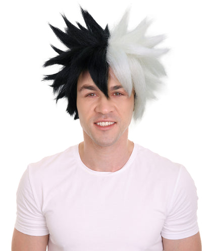HPO Men's Japanese Superhero Manga Dark-green Spiked Wig