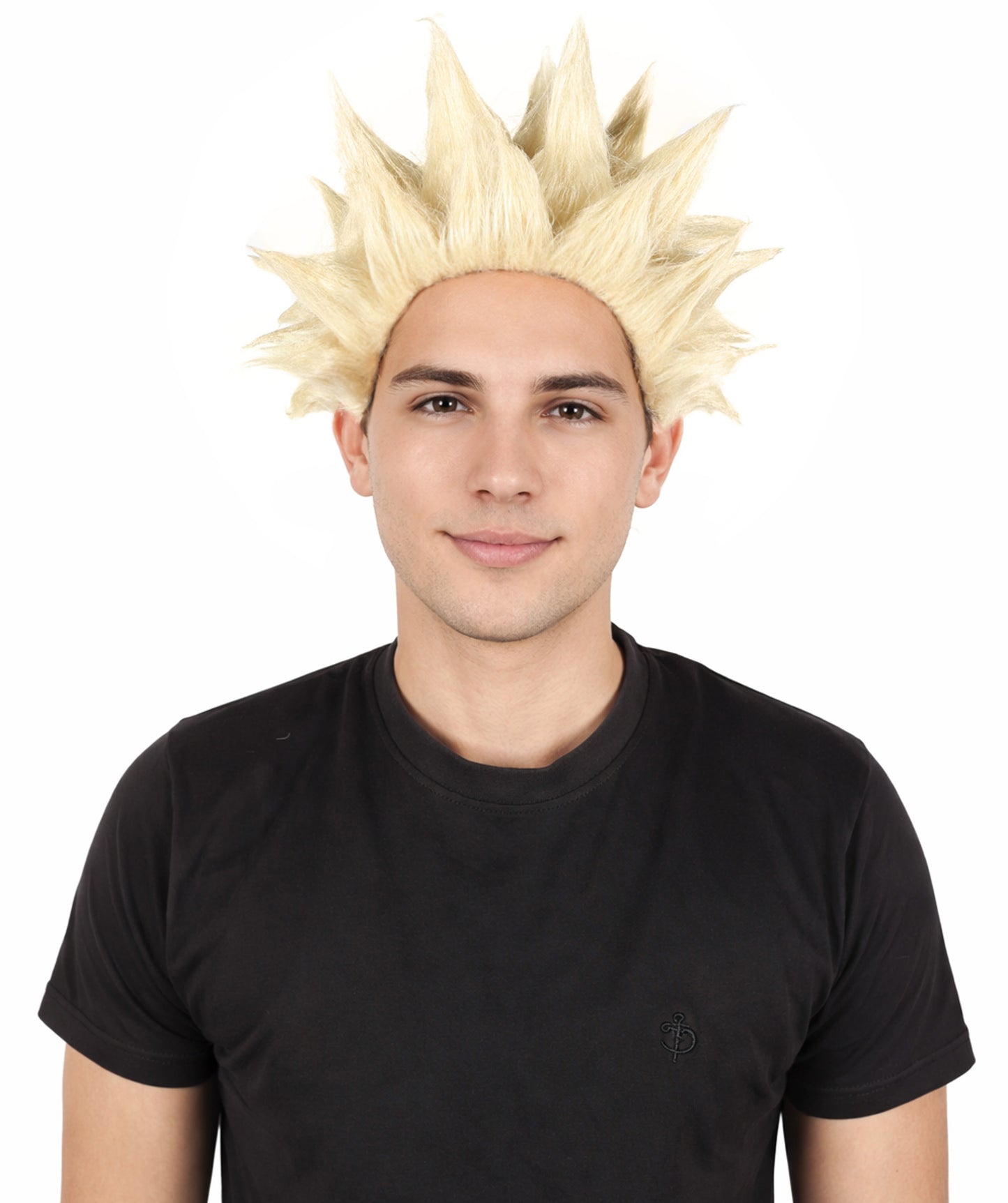 HPO Men’s Anime Young Ninja Nine Tail Yellow Blonde Spiky Wig