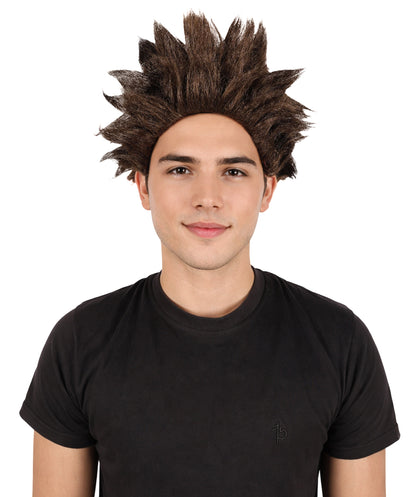 HPO Men’s Anime Young Ninja Nine Tail Yellow Blonde Spiky Wig