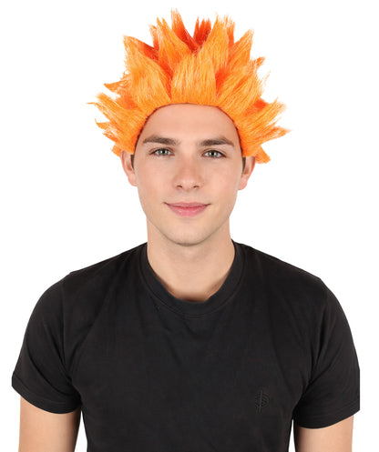 HPO Men’s Anime Young Ninja Nine Tail Yellow Blonde Spiky Wig