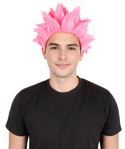 HPO Men’s Anime Young Ninja Nine Tail Yellow Blonde Spiky Wig