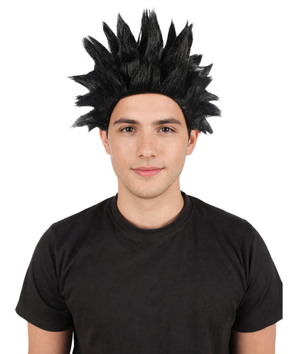 HPO Men’s Anime Young Ninja Nine Tail Yellow Blonde Spiky Wig