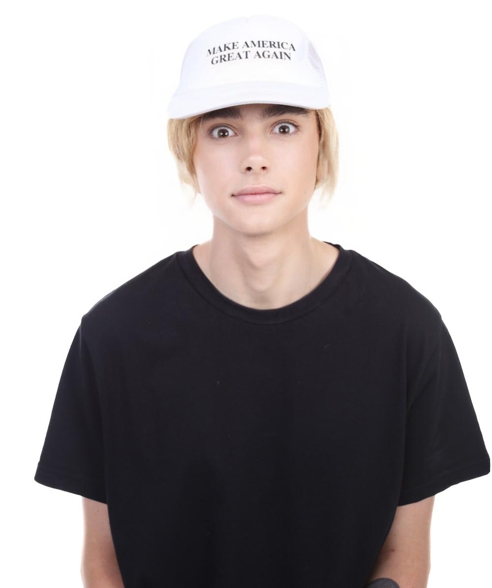 President II Mens Wig / Make America Great Again Hat | Blonde Wig | Premium Breathable Capless Cap