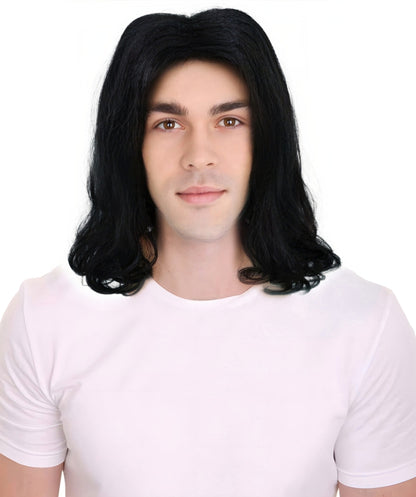 Men's Brown Barebone Medium Wavy Wig | Multicolor Options | Best for Halloween | Flame-retardant Synthetic Fiber