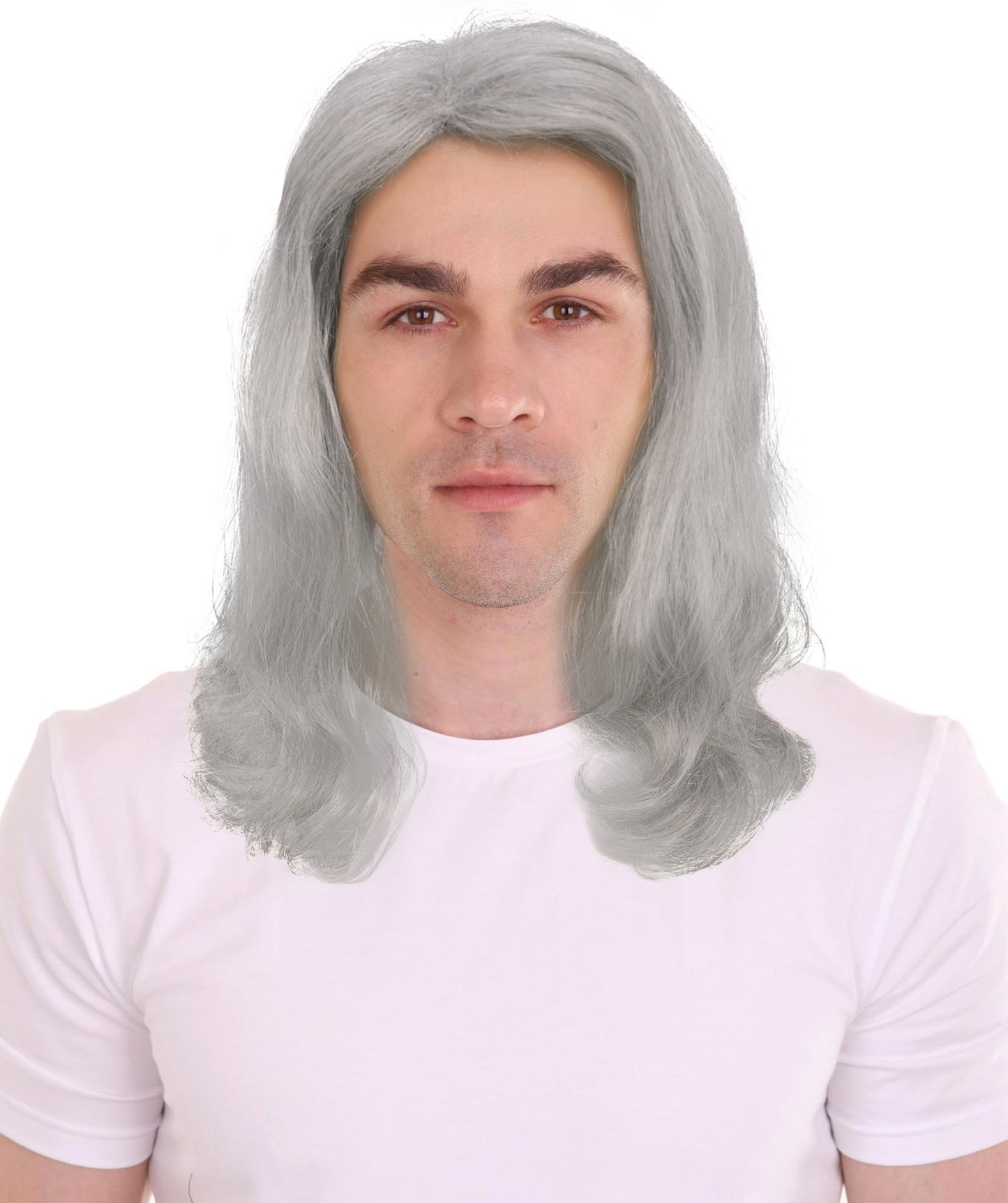 Men's Brown Barebone Medium Wavy Wig | Multicolor Options | Best for Halloween | Flame-retardant Synthetic Fiber