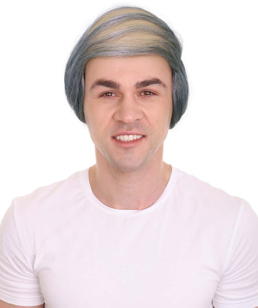 Men's Grey Balding Wig