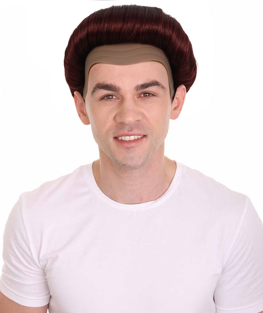 Burgundy Bald Wig