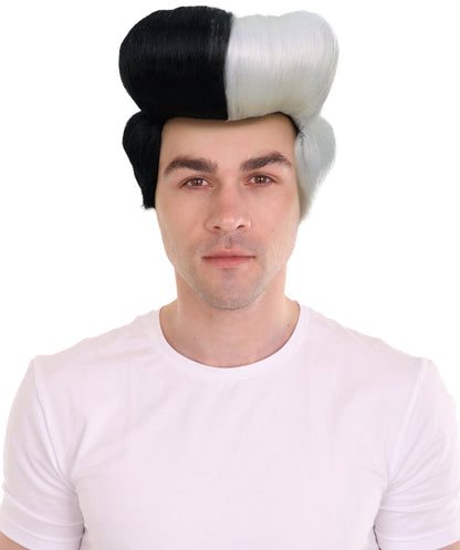 HPO  Men's Manga Anime Pompadour Wig | Perfect for Halloween | Flame-retardant Synthetic Fiber