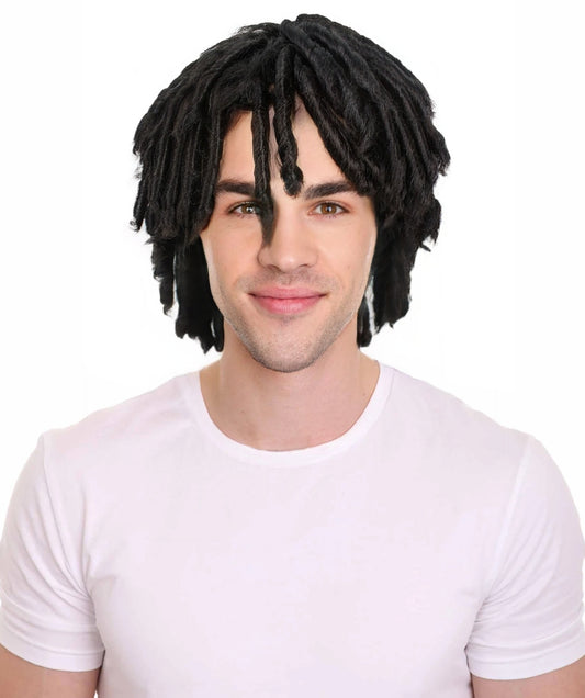 Men’s Jamaican-British Musician Dreadlock Wig I Breathable Capless Cap I Flame-retardant Synthetic Fiber