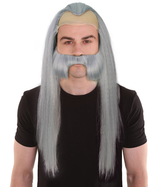 HPO Men's Animated Antagonist Character Leader Wig,Perfect for Halloween,Flame-retardant Synthetic Fiber