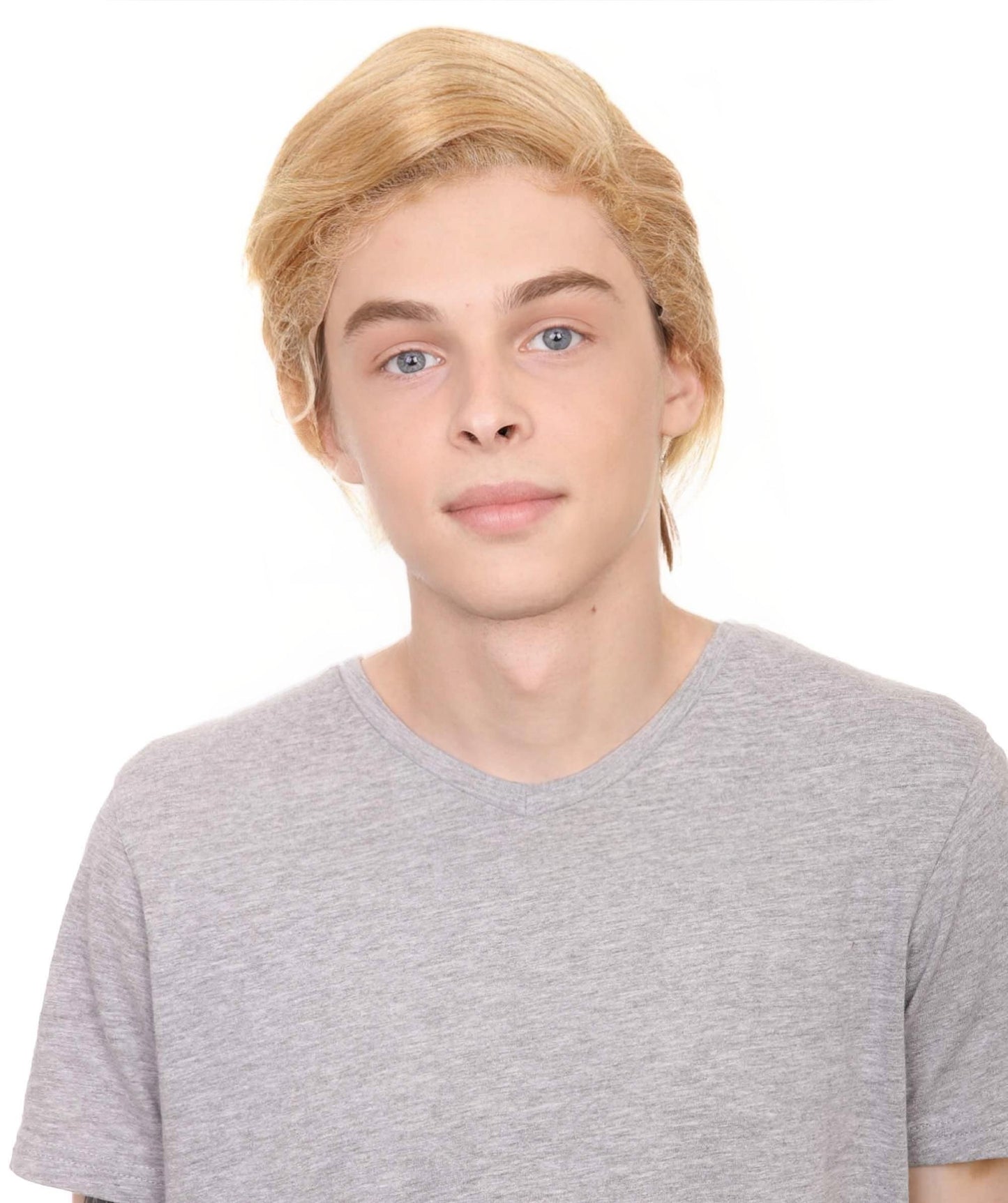 HPO President Men's Wigs Heat Resistant Fiber & Lace Front  Blonde Color Wig,Premium Breathable Capless Cap