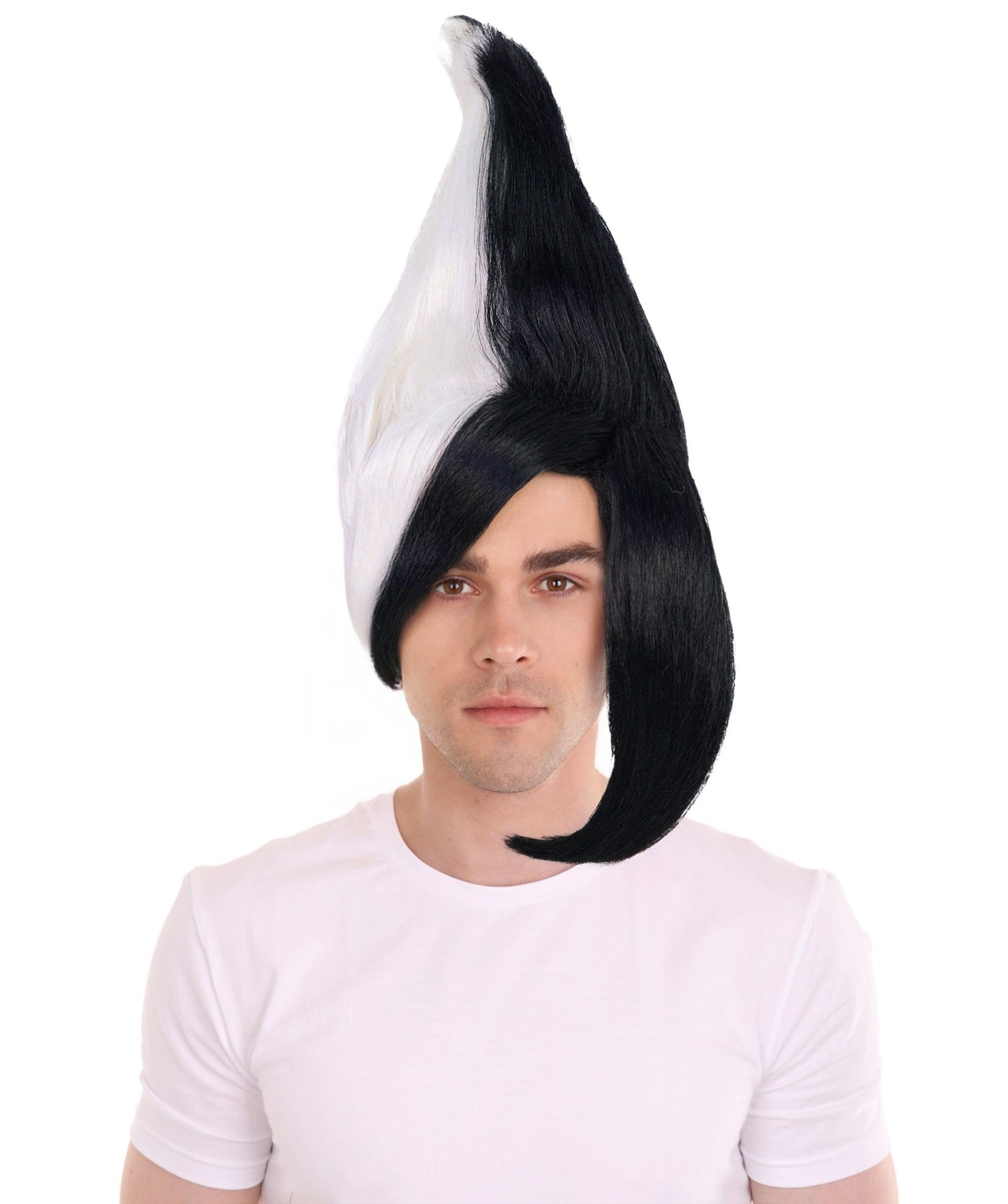 HPO Adult Men's Tv Musical Movie Troll Spiked Wig | Multicolor Options | Flame-retardant Synthetic Fiber