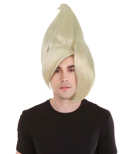 HPO Adult Men's Tv Musical Movie Troll Spiked Wig | Multicolor Options | Flame-retardant Synthetic Fiber