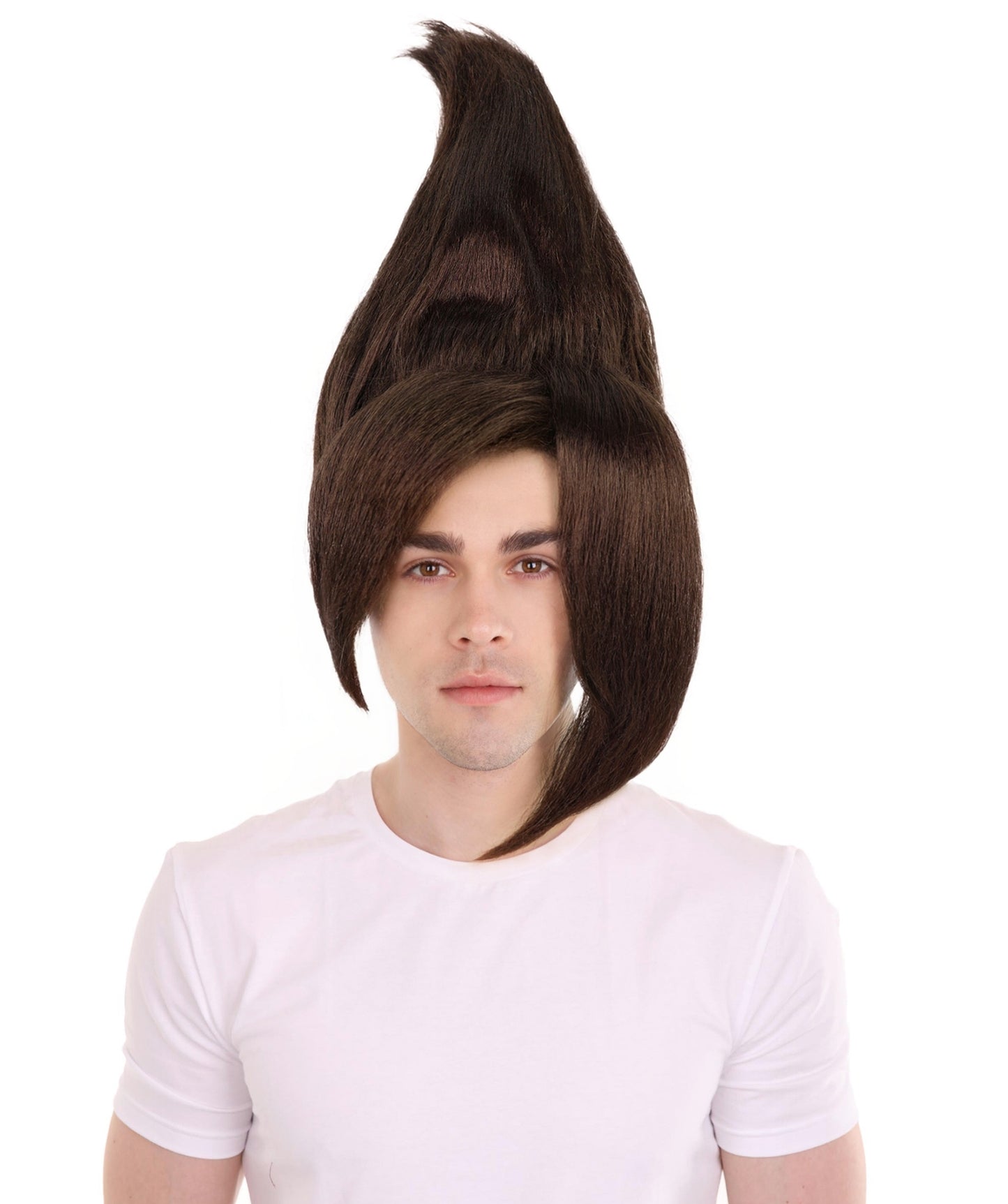 HPO Adult Men's Tv Musical Movie Troll Spiked Wig | Multicolor Options | Flame-retardant Synthetic Fiber