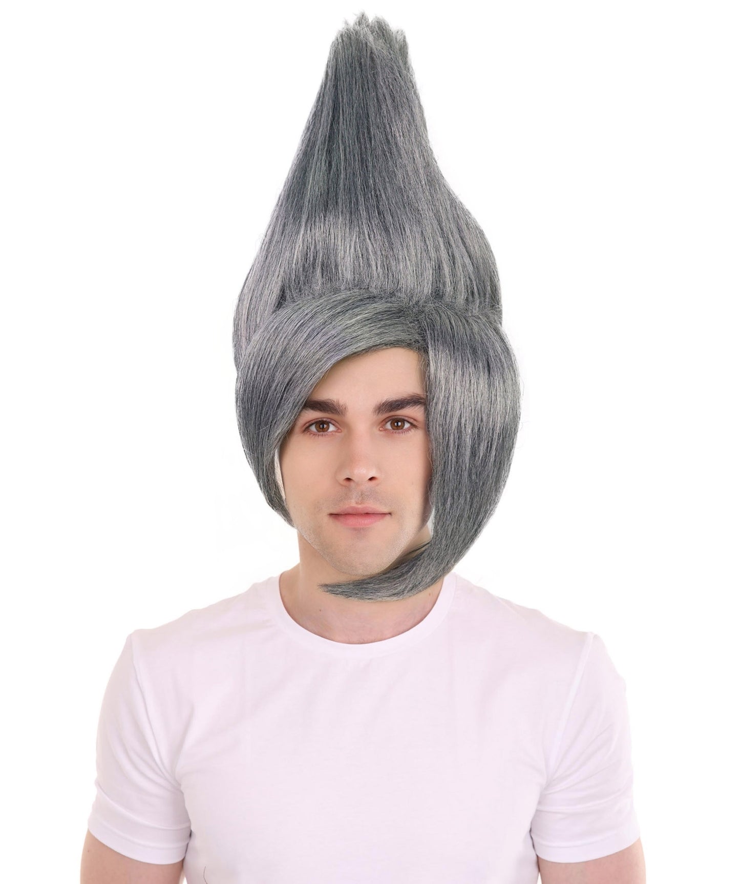 HPO Adult Men's Tv Musical Movie Troll Spiked Wig | Multicolor Options | Flame-retardant Synthetic Fiber